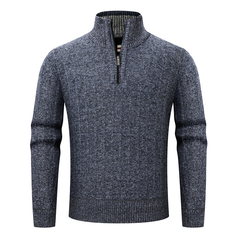 Ribstrikket Trøje med lynlås