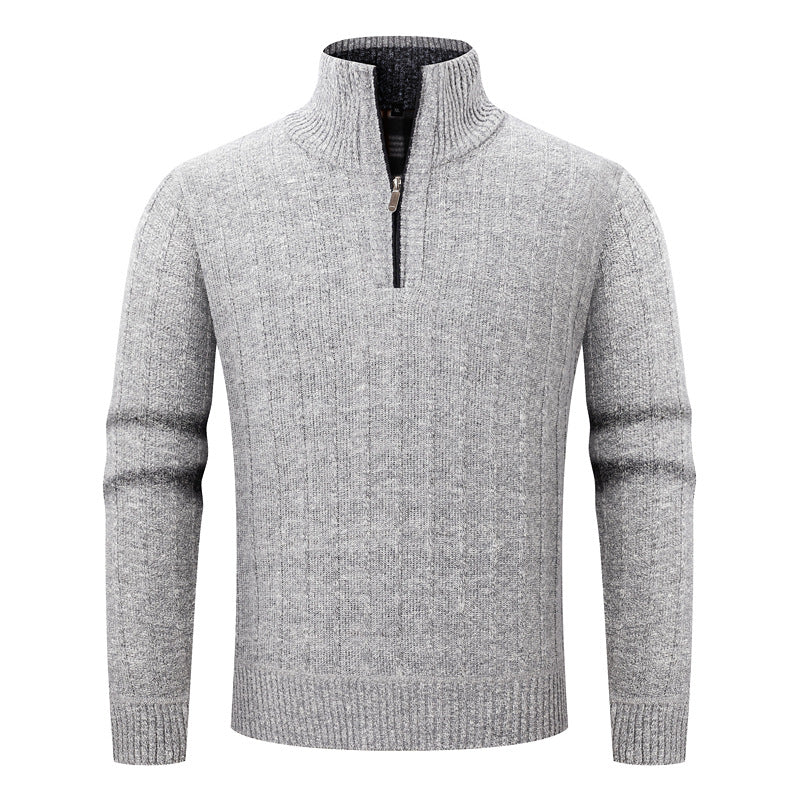 Ribstrikket Trøje med lynlås