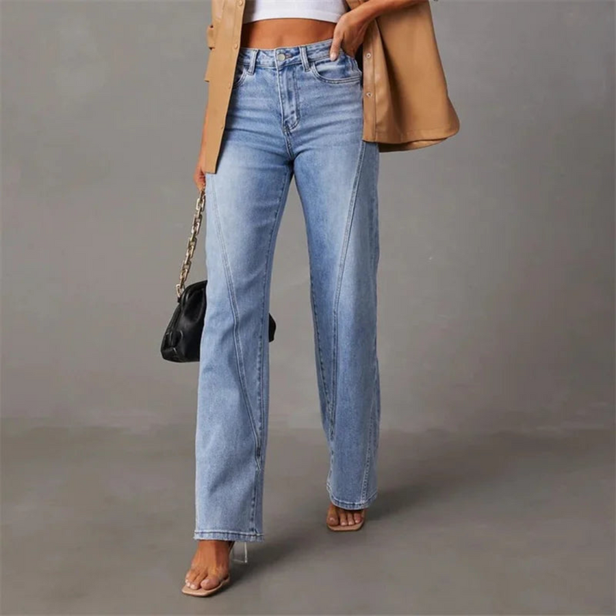 Lysa | Stilfulde Højtaljede Wide-Leg Jeans