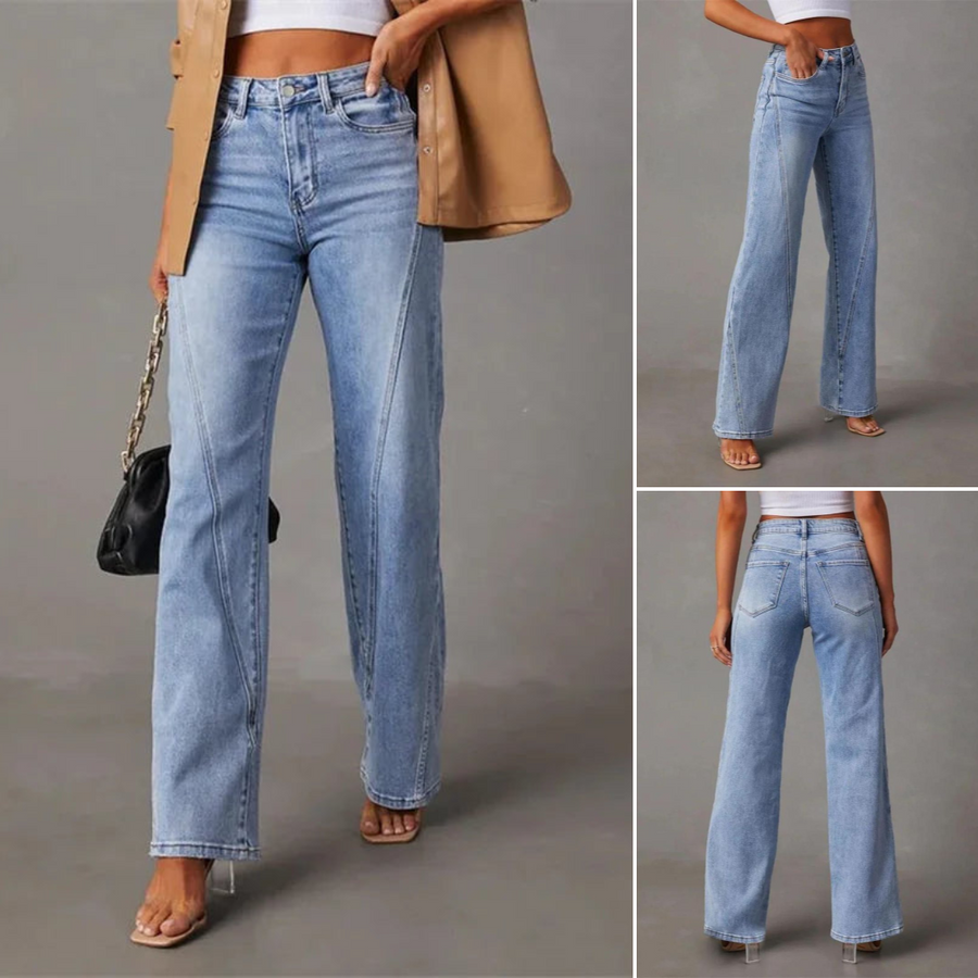 Lysa | Stilfulde Højtaljede Wide-Leg Jeans