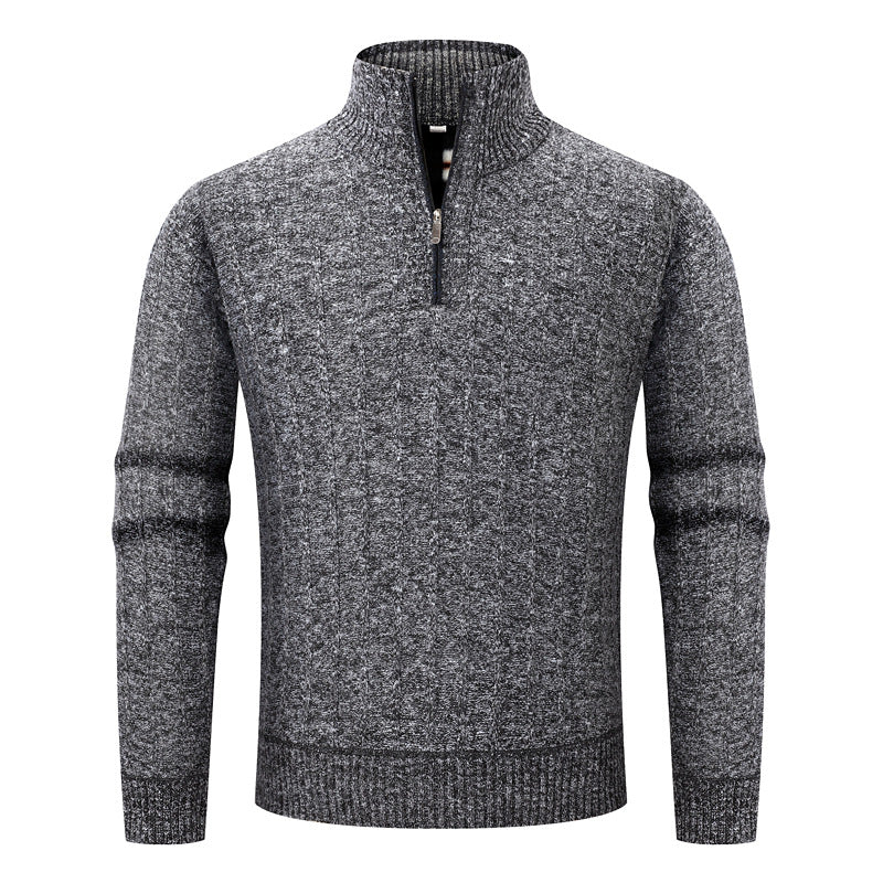 Ribstrikket Trøje med lynlås